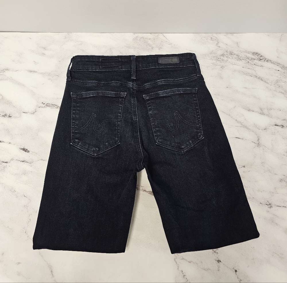 AG Adriano Goldschmied Farrah Ankle High Rise Skinny Dark Blue Jeans 27 Preowned - Picture 6 of 9